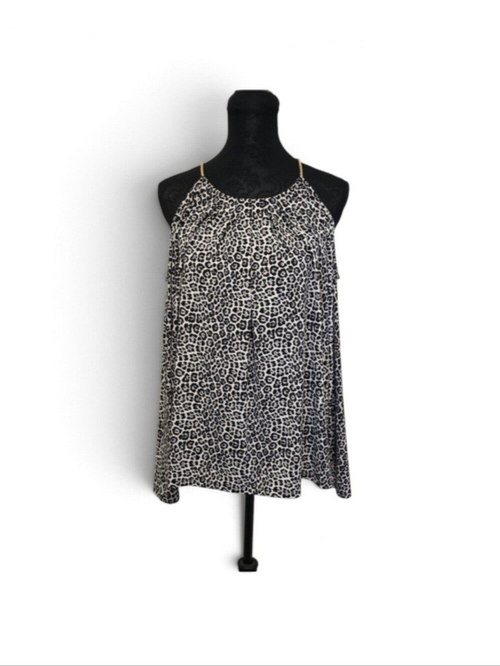 Leopard Print Cold shoulder blouse MK